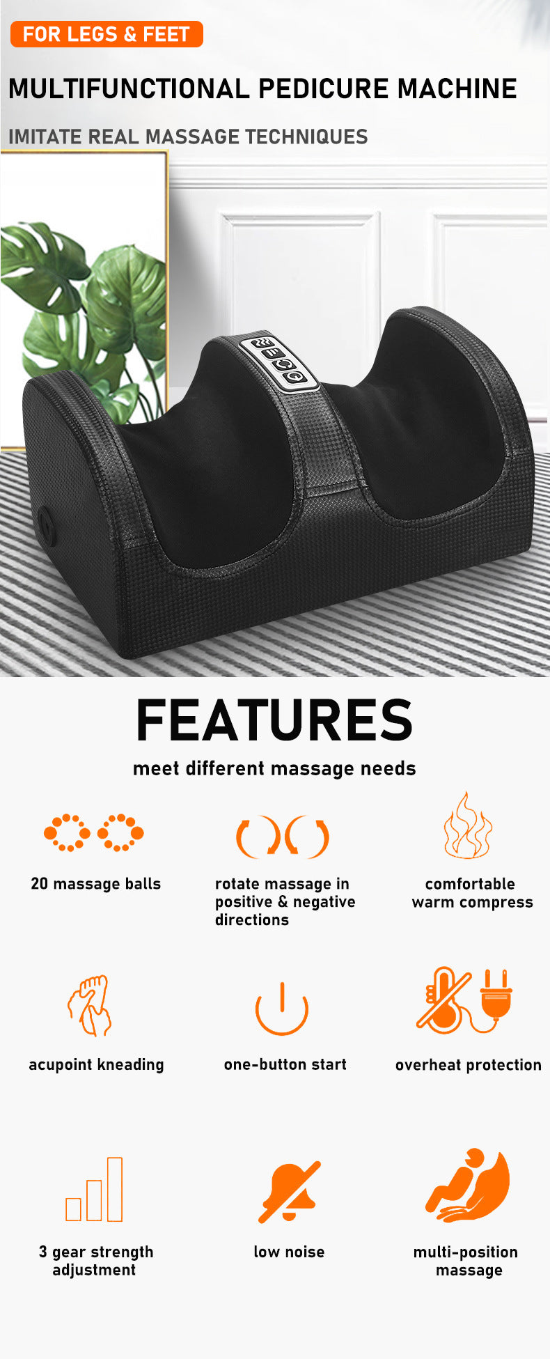 Shiatsu-Fußmassagegerät, Spa-Badewanne, Massagegerät, Fußbad, Spa-Fußmassagegerät für Füße, Beine, Waden