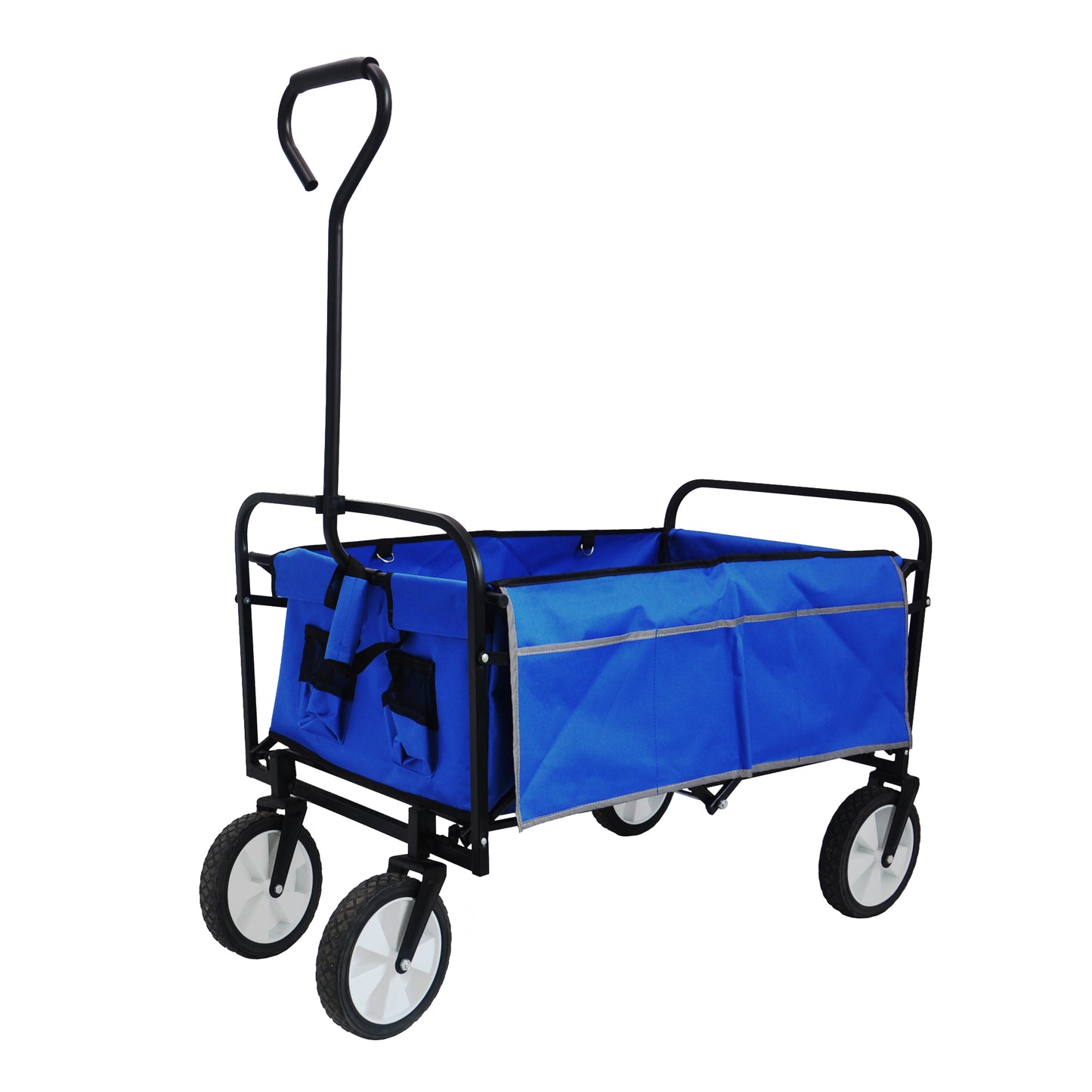 Klappbarer Wagen für Garten, Einkauf und Strand (blau)