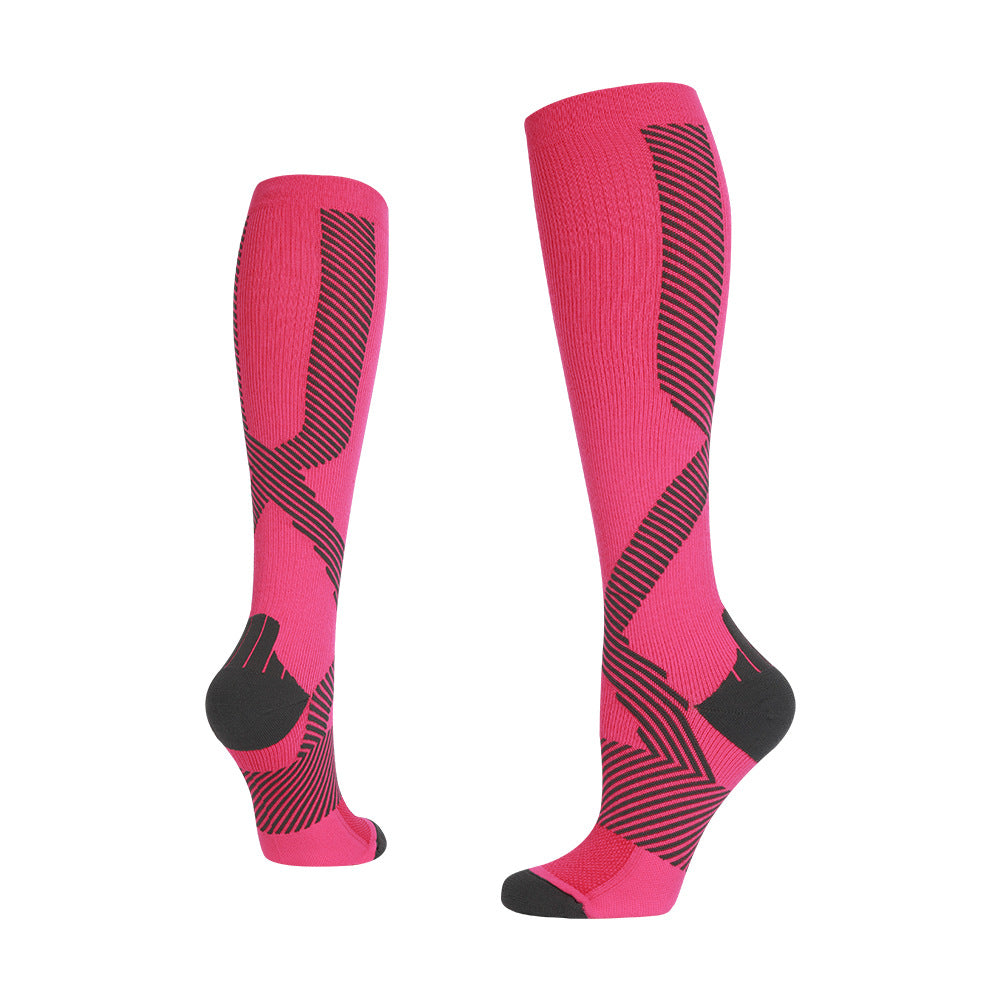 Sport-Drucksocken für Damen und Herren, bequem für den Sport, Kompressionssocken mit einem Druck von