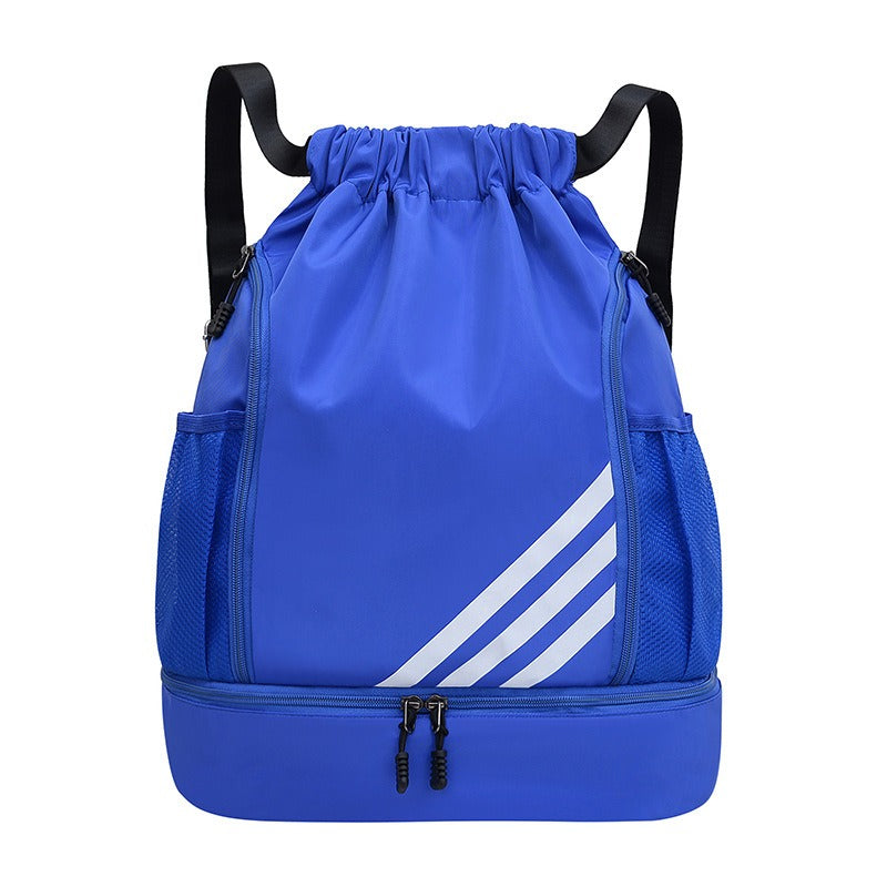 Verdickter Rucksack, große Kapazität, ultraleichte Sport-Schwimmtasche mit Trocken- und Nasstrennung, Trainingsrucksack mit Kordelzug