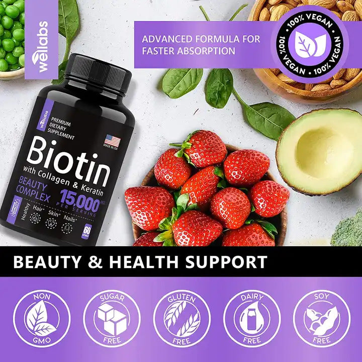 Kombi-Vitamin-B-Kapseln und Biotin-Kapseln