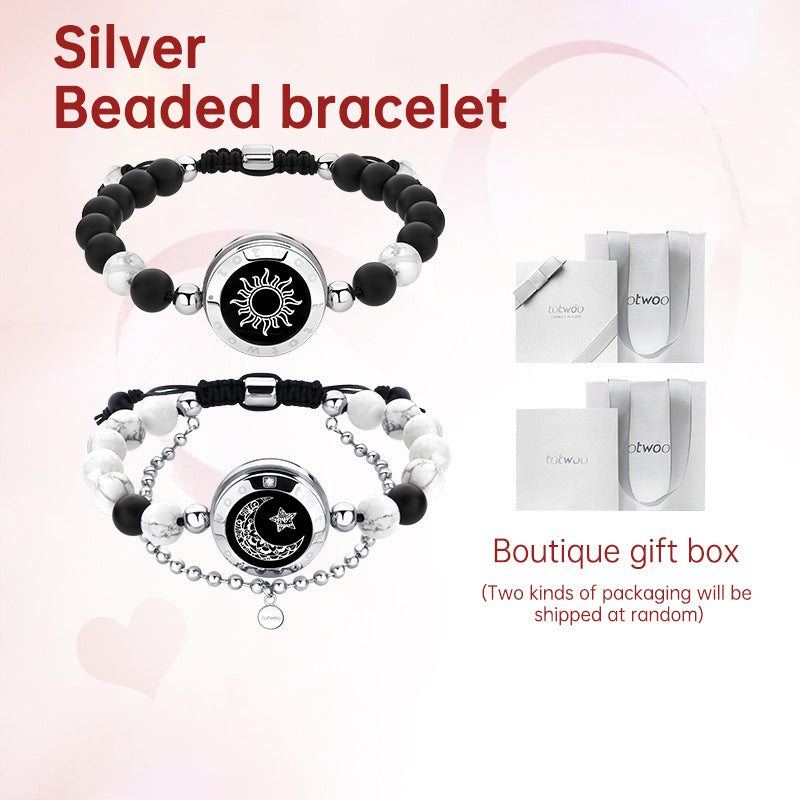 Kreatives Geschenk totwoo Long Distance Touch Paar-Armbänder zur Liebeserinnerung Sonne und Mond Smart-Armbänder