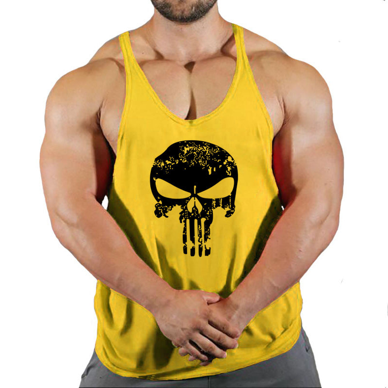 Fitnessweste Herren lockeres ärmelloses T-Shirt Sportbekleidung Leibchen Sporttrainingsoberteil