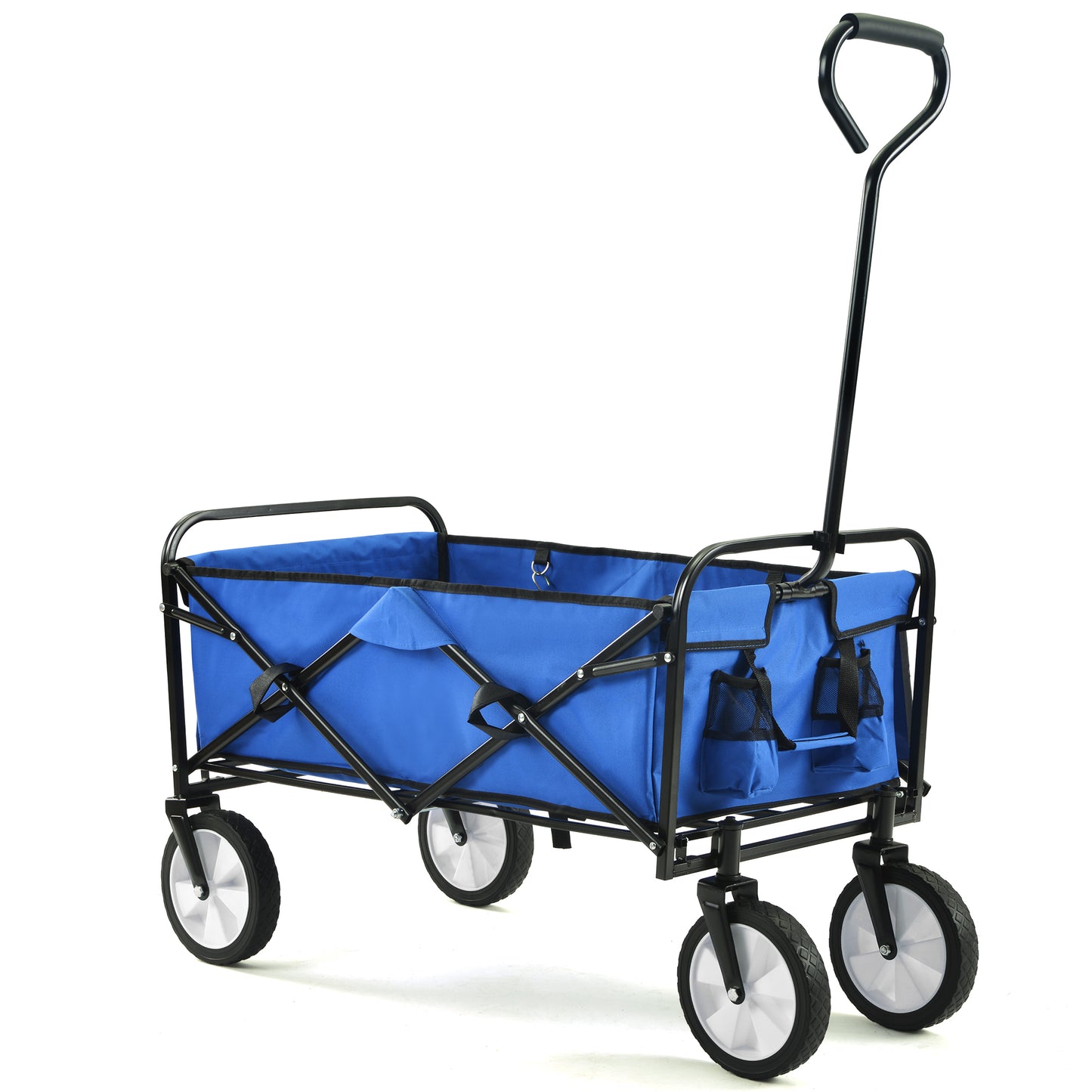 Klappbarer Wagen für Garten, Einkauf und Strand (blau)