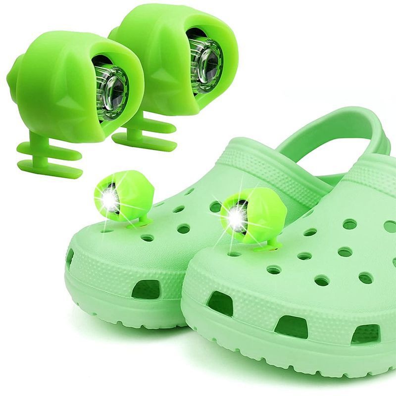 Kunststoff wiederaufladbare Scheinwerfer für Croc Hole Schuh Licht Camping Footstep Schuh Licht