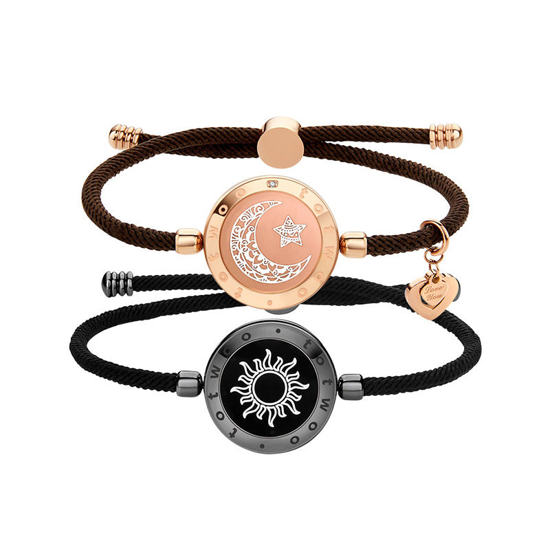 Kreatives Geschenk totwoo Long Distance Touch Paar-Armbänder zur Liebeserinnerung Sonne und Mond Smart-Armbänder