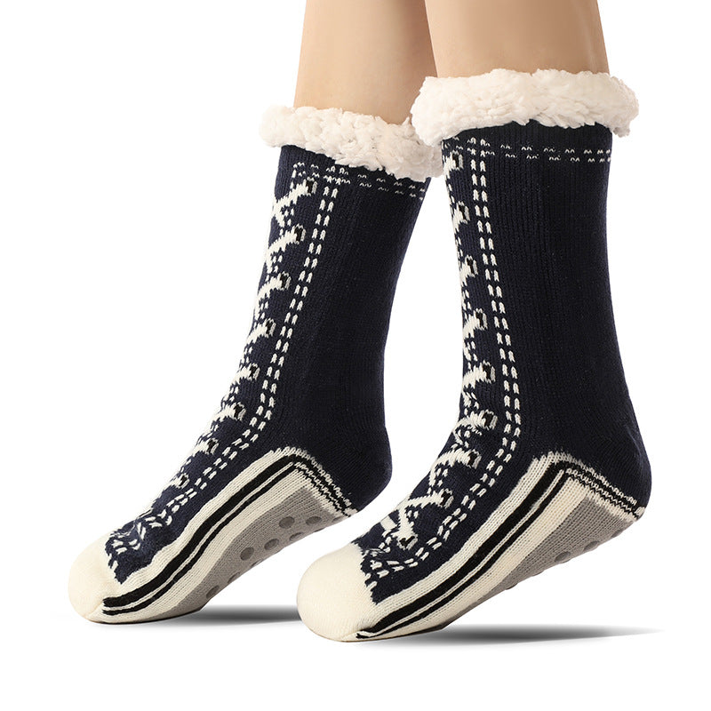 Bodensocken, Lammfell, warme Socken, Postpartumsocken, Haussocken, Schlafsocken, ultradicke Plüschsocken für Damen