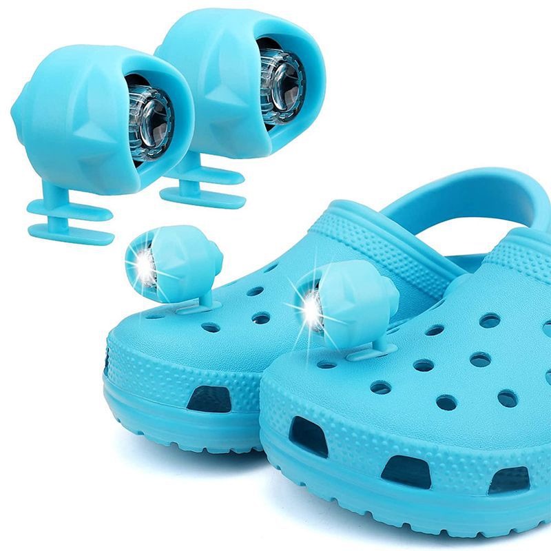 Kunststoff wiederaufladbare Scheinwerfer für Croc Hole Schuh Licht Camping Footstep Schuh Licht