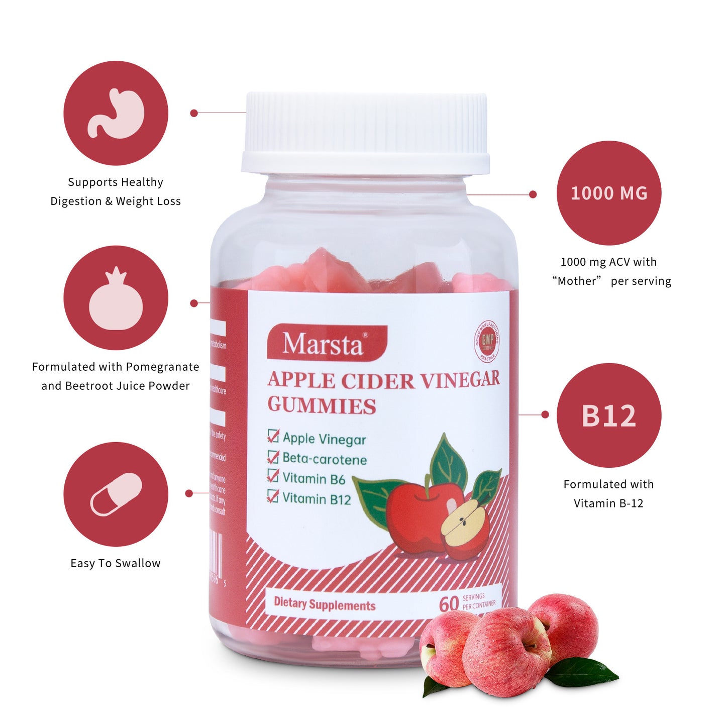 Apfelessig-Vitamingummis