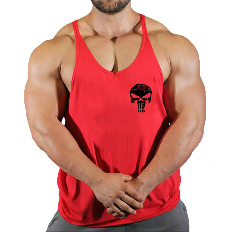 Fitnessweste Herren lockeres ärmelloses T-Shirt Sportbekleidung Leibchen Sporttrainingsoberteil