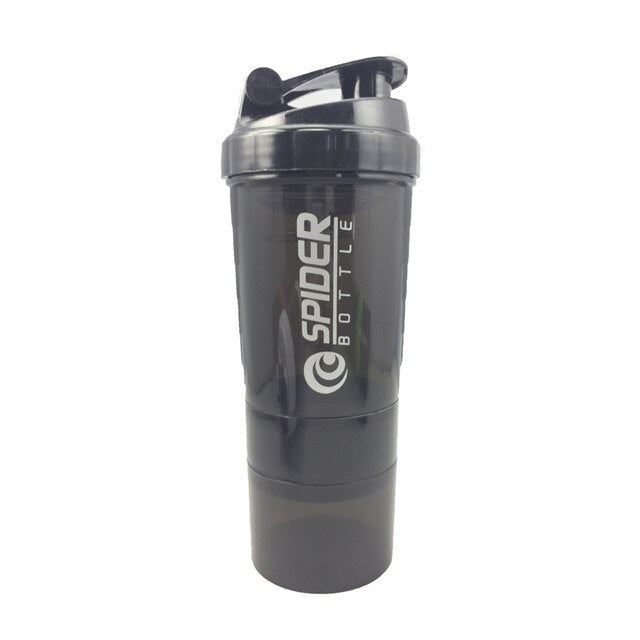 Sport-Shaker-Flasche Whey Protein Pulver Mischflasche Sporternährung Protein Shaker Fitness Wasserflasche mit dreischichtigen