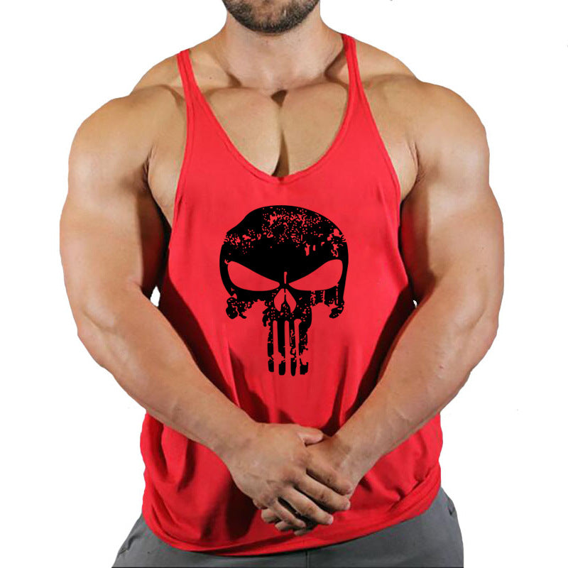 Fitnessweste Herren lockeres ärmelloses T-Shirt Sportbekleidung Leibchen Sporttrainingsoberteil
