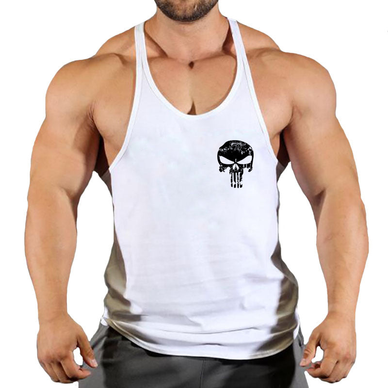 Fitnessweste Herren lockeres ärmelloses T-Shirt Sportbekleidung Leibchen Sporttrainingsoberteil