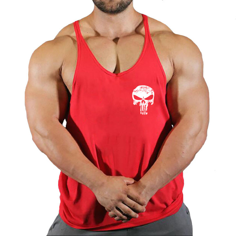 Fitnessweste Herren lockeres ärmelloses T-Shirt Sportbekleidung Leibchen Sporttrainingsoberteil