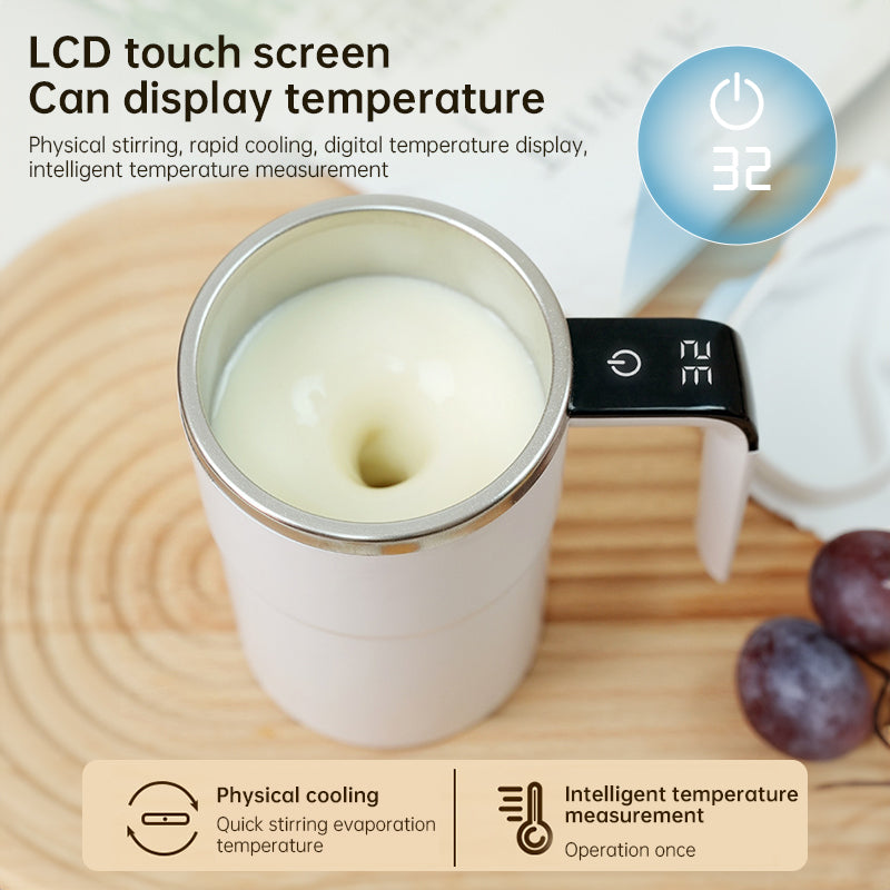 380 ml Mini-Selbstmischkaffeebecher, IP67 wasserdicht, lebensmittelecht, über USB wiederaufladbar, für Tee und Kaffee