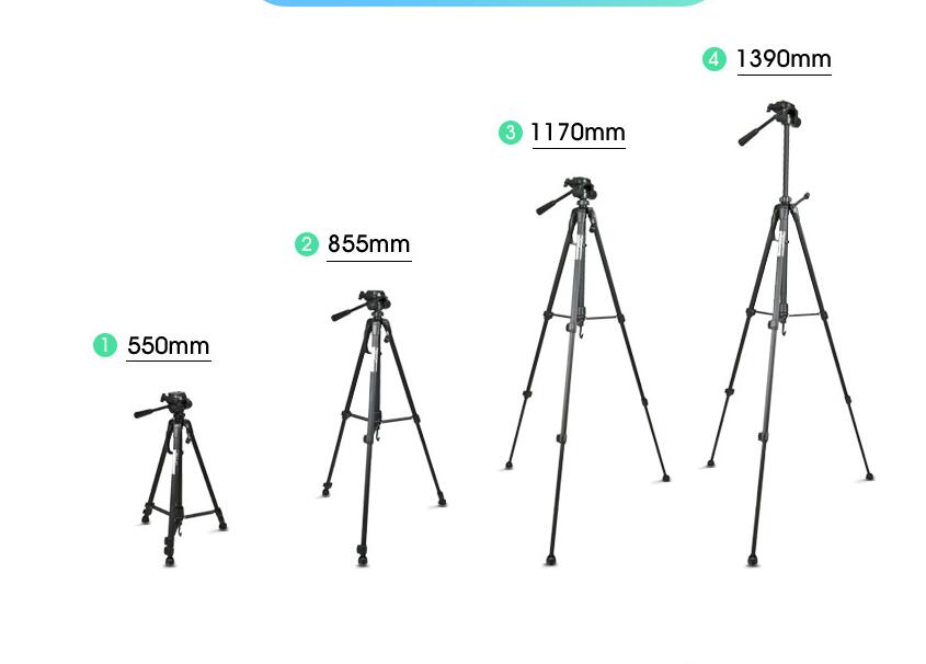 Einzel-Kamera Stativ 360degree Rotating Versenkbare und Höhe-Einstellbar Tragbare Handy Kamera Live Stativ