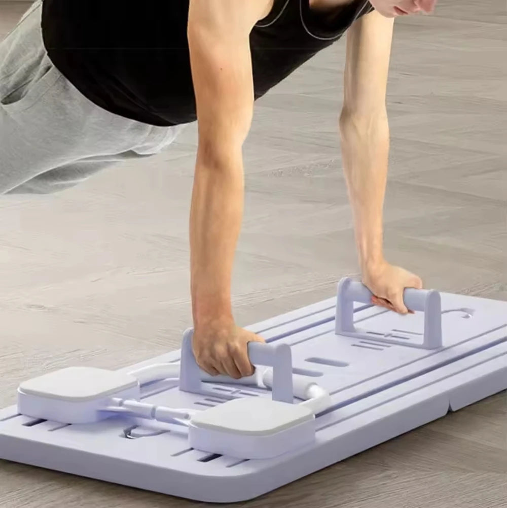 NEU 4 in 1 Mehrzweck-Fitnessboard Bauchmuskelroller mit Ellenbogenstütze Heim-Fitnessstudio-Übungen Fitness