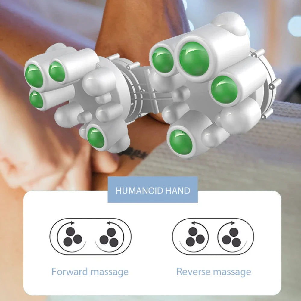 4-Tasten-Smart-Hals-Nacken-Schulter-Elektrisches Shiatsu-Massagekissen für die Taille und den Rücken, Beheiztes Autositzmassagegerät für Nacken und Schultern