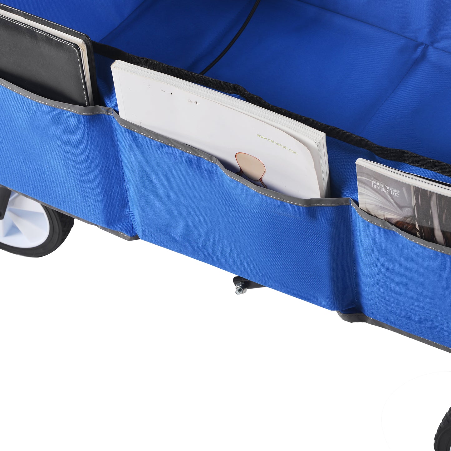 Klappbarer Wagen für Garten, Einkauf und Strand (blau)