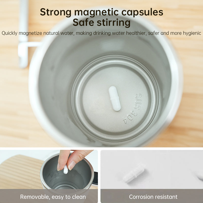 380 ml Mini-Selbstmischkaffeebecher, IP67 wasserdicht, lebensmittelecht, über USB wiederaufladbar, für Tee und Kaffee