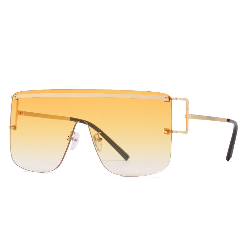 Neue Stil Einteilige Sonnenbrille Mode Randlose Sonnenbrille Damen Trendy Sonnenbrille