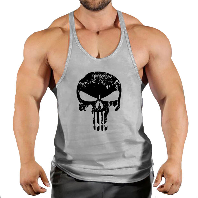 Fitnessweste Herren lockeres ärmelloses T-Shirt Sportbekleidung Leibchen Sporttrainingsoberteil