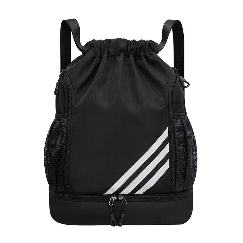 Verdickter Rucksack, große Kapazität, ultraleichte Sport-Schwimmtasche mit Trocken- und Nasstrennung, Trainingsrucksack mit Kordelzug