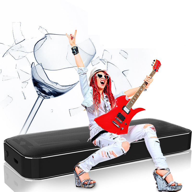 Bluetooth-Lautsprecher, kabelloser Lautsprecher, quadratischer Doppellautsprecher, tragbarer Mini-Taschenlautsprecher aus Metall, ultradünn, exquisiter Bluetooth-Lautsprecher