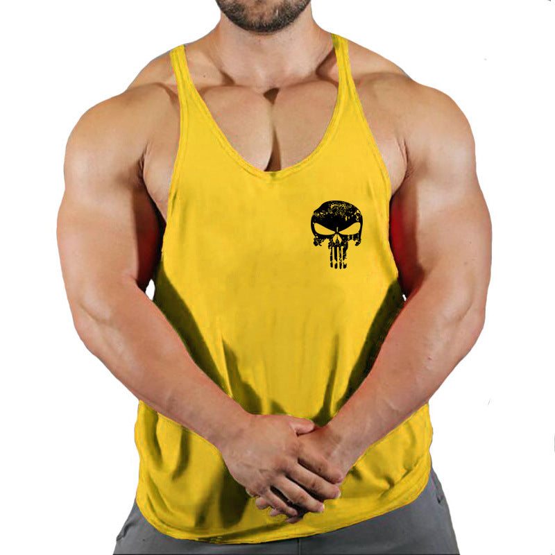 Fitnessweste Herren lockeres ärmelloses T-Shirt Sportbekleidung Leibchen Sporttrainingsoberteil