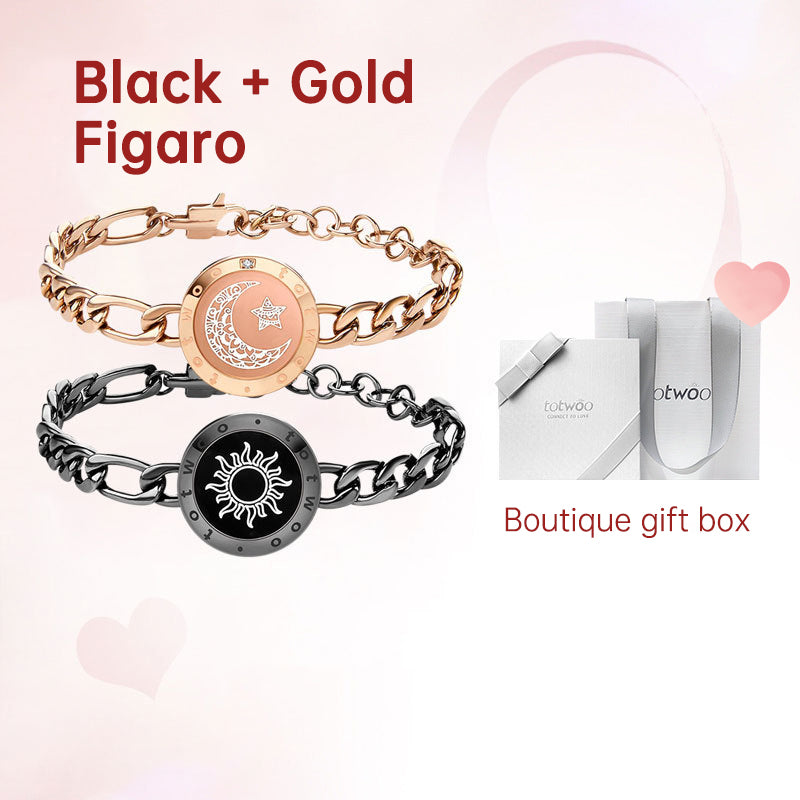Kreatives Geschenk totwoo Long Distance Touch Paar-Armbänder zur Liebeserinnerung Sonne und Mond Smart-Armbänder