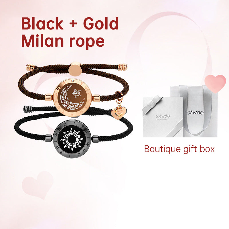 Kreatives Geschenk totwoo Long Distance Touch Paar-Armbänder zur Liebeserinnerung Sonne und Mond Smart-Armbänder