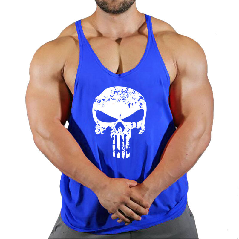 Fitnessweste Herren lockeres ärmelloses T-Shirt Sportbekleidung Leibchen Sporttrainingsoberteil