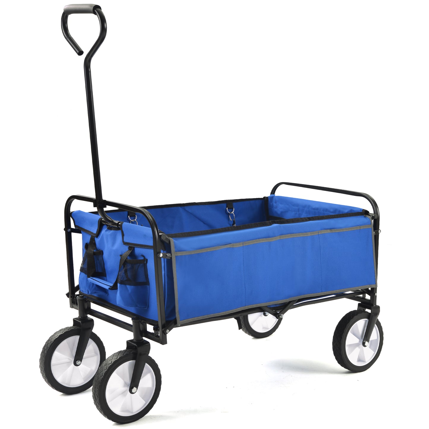 Klappbarer Wagen für Garten, Einkauf und Strand (blau)