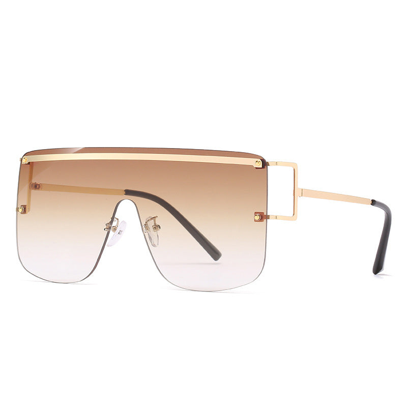 Neue Stil Einteilige Sonnenbrille Mode Randlose Sonnenbrille Damen Trendy Sonnenbrille