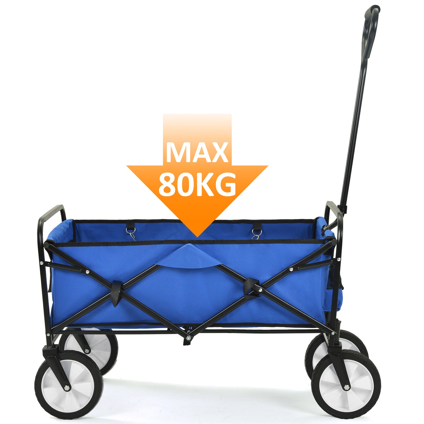 Klappbarer Wagen für Garten, Einkauf und Strand (blau)