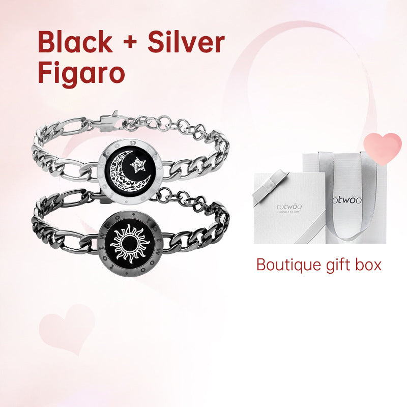 Kreatives Geschenk totwoo Long Distance Touch Paar-Armbänder zur Liebeserinnerung Sonne und Mond Smart-Armbänder
