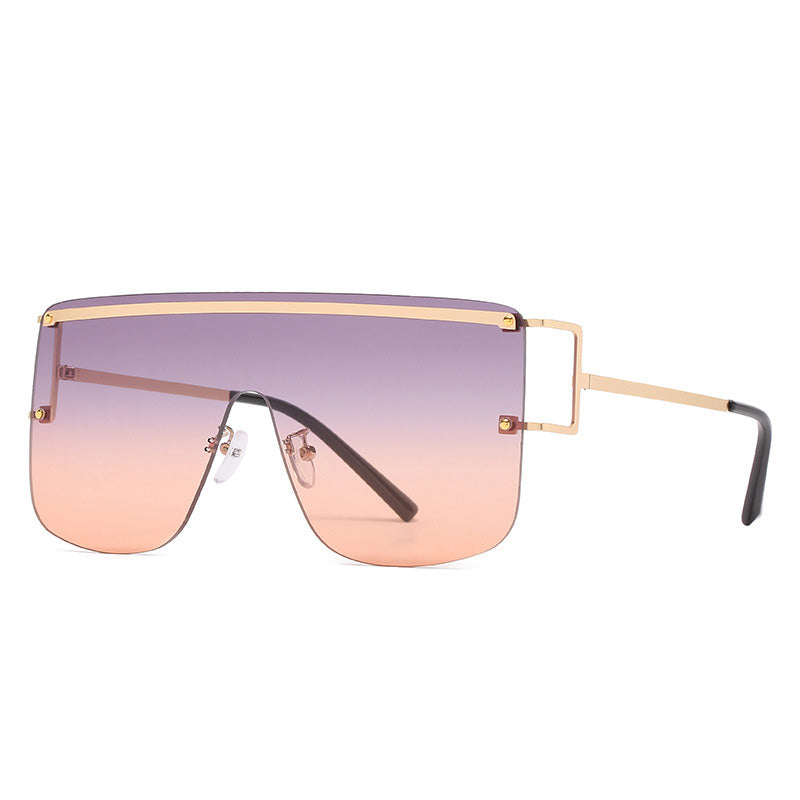 Neue Stil Einteilige Sonnenbrille Mode Randlose Sonnenbrille Damen Trendy Sonnenbrille