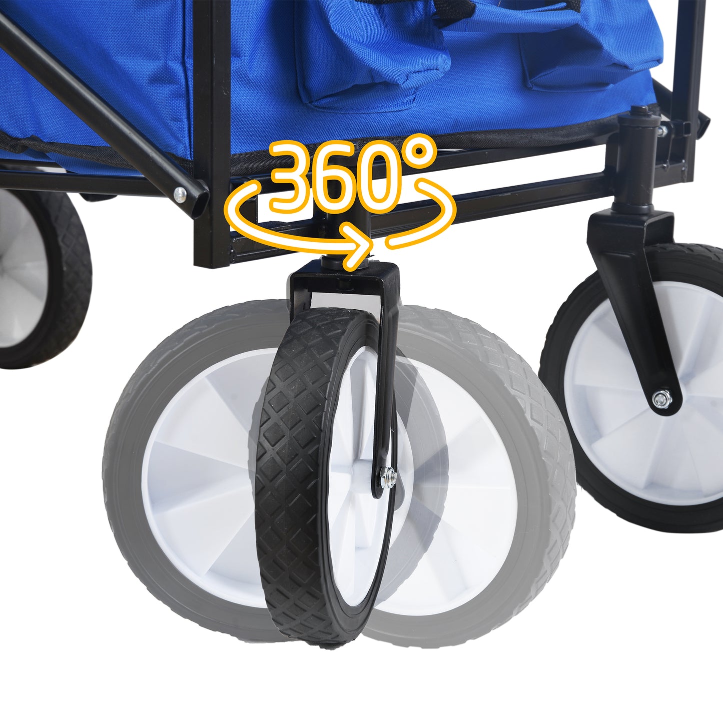 Klappbarer Wagen für Garten, Einkauf und Strand (blau)