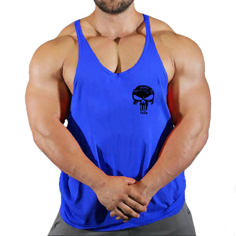 Fitnessweste Herren lockeres ärmelloses T-Shirt Sportbekleidung Leibchen Sporttrainingsoberteil