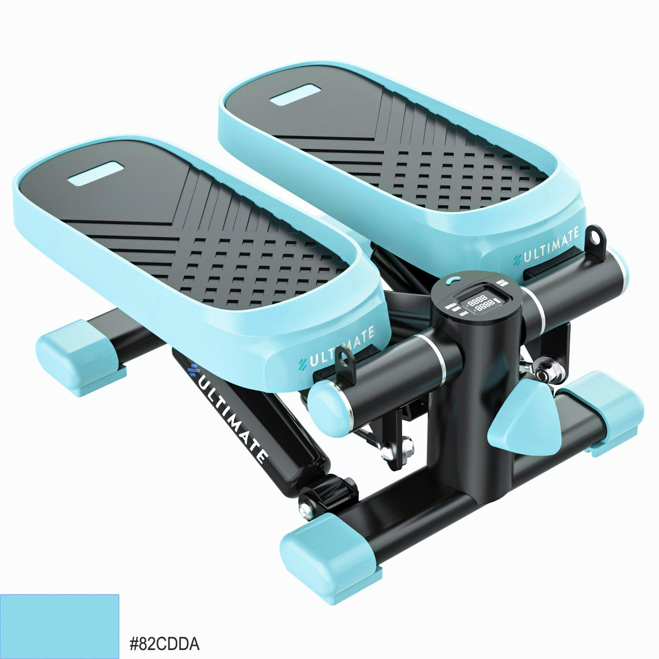 Home-Office-Übung 330LBS Kapazität Mini Stepper mit Widerstandsbändern und LCD-Monitor Rosa