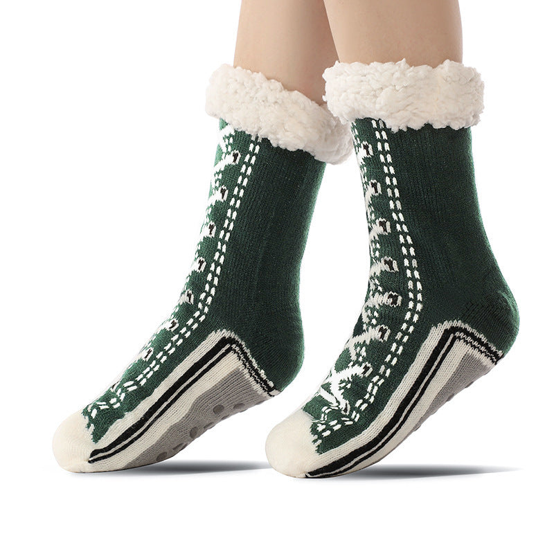 Bodensocken, Lammfell, warme Socken, Postpartumsocken, Haussocken, Schlafsocken, ultradicke Plüschsocken für Damen