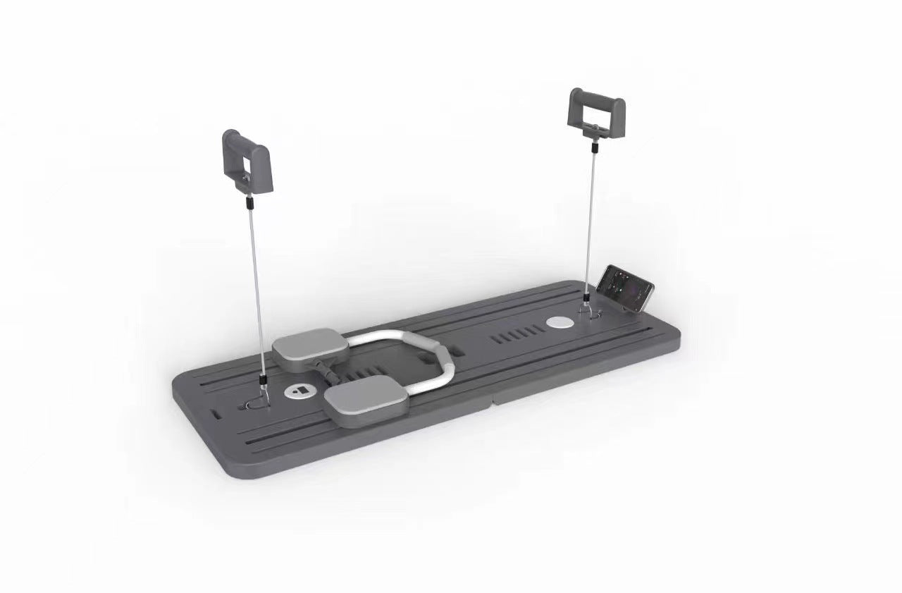 NEU 4 in 1 Mehrzweck-Fitnessboard Bauchmuskelroller mit Ellenbogenstütze Heim-Fitnessstudio-Übungen Fitness