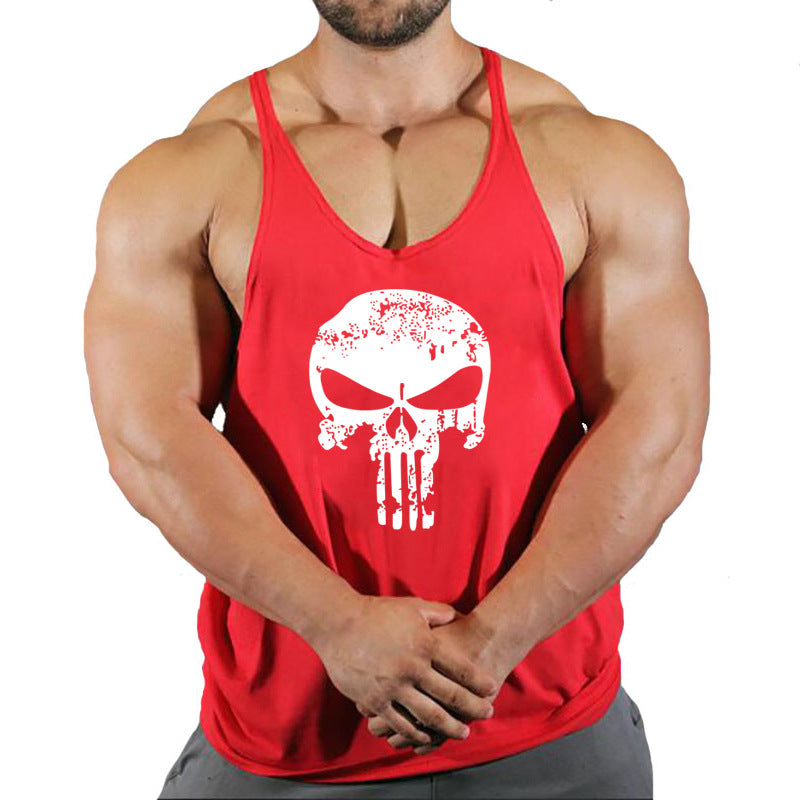 Fitnessweste Herren lockeres ärmelloses T-Shirt Sportbekleidung Leibchen Sporttrainingsoberteil
