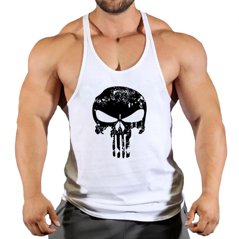 Fitnessweste Herren lockeres ärmelloses T-Shirt Sportbekleidung Leibchen Sporttrainingsoberteil