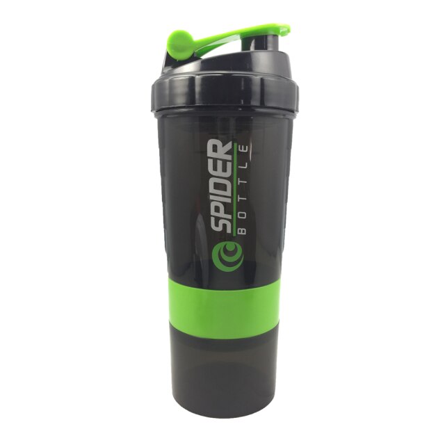 Sport-Shaker-Flasche Whey Protein Pulver Mischflasche Sporternährung Protein Shaker Fitness Wasserflasche mit dreischichtigen