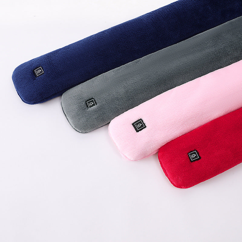 Neck heating scarf for couples with three levels of temperature control, neck warmth and heating, one size fits all scarf in multiple colors