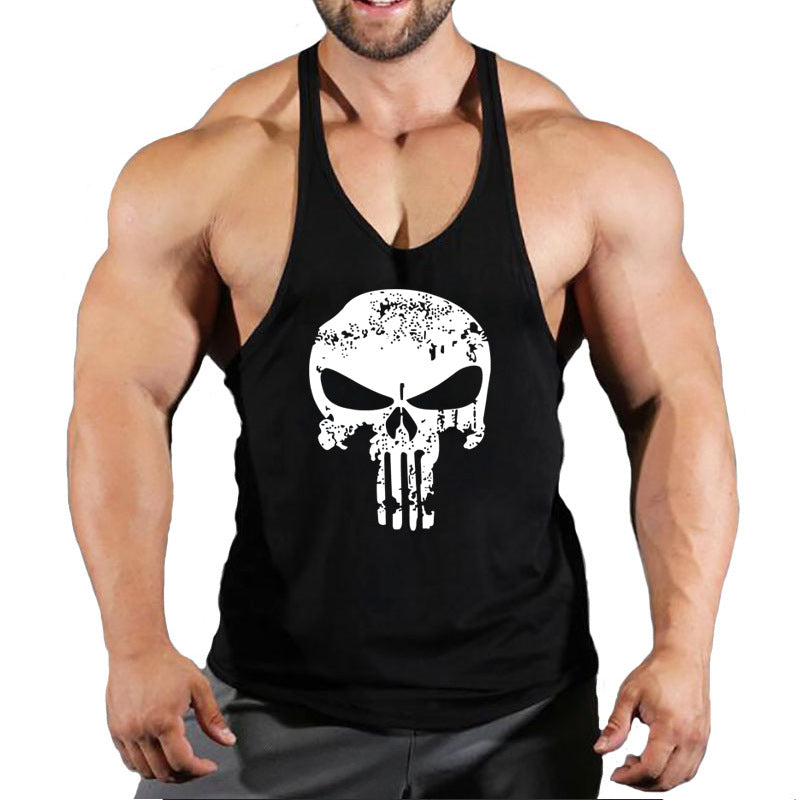 Fitnessweste Herren lockeres ärmelloses T-Shirt Sportbekleidung Leibchen Sporttrainingsoberteil
