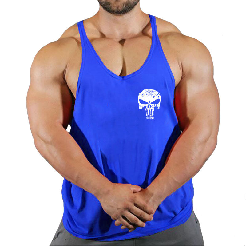 Fitnessweste Herren lockeres ärmelloses T-Shirt Sportbekleidung Leibchen Sporttrainingsoberteil