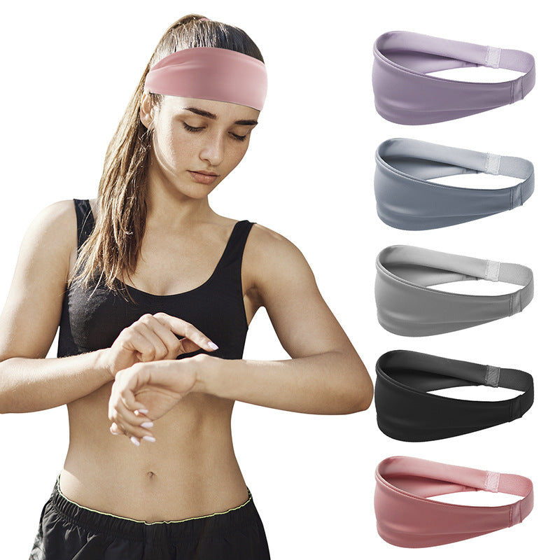 Stirnbänder für den Sport, Haarbänder für Basketball, Radfahren im Freien, Anti-Schweiß für Männer und Frauen, Aerobic-Fitness, Yoga, verbreitertes schweißabsorbierendes Kopftuch