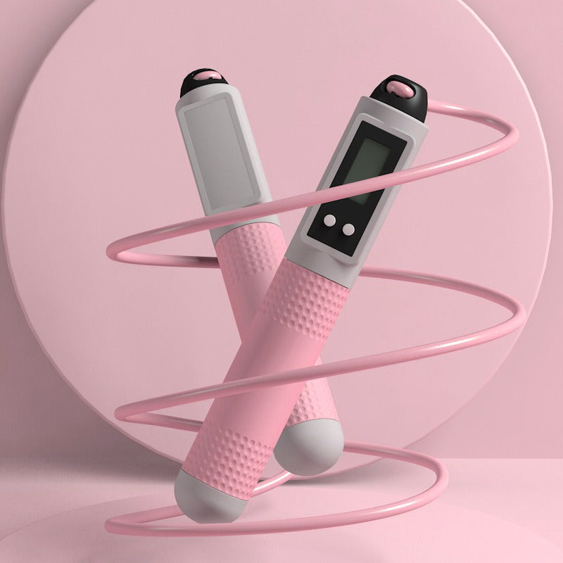 Kabelloses Springseil mit Zählfunktion, Fitness, Fettverbrennung, Sport, professionelle Fettreduzierung, Mädchen, spezielles Springseil mit Gewichtszählung für den Innenbereich